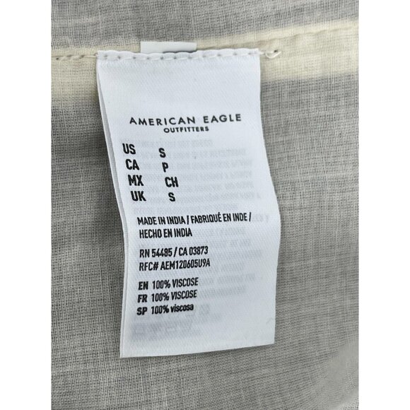 American Eagle Women's Gray Plaid Sleeveless Snap Front Dress Size Small - Picture 8 of 15